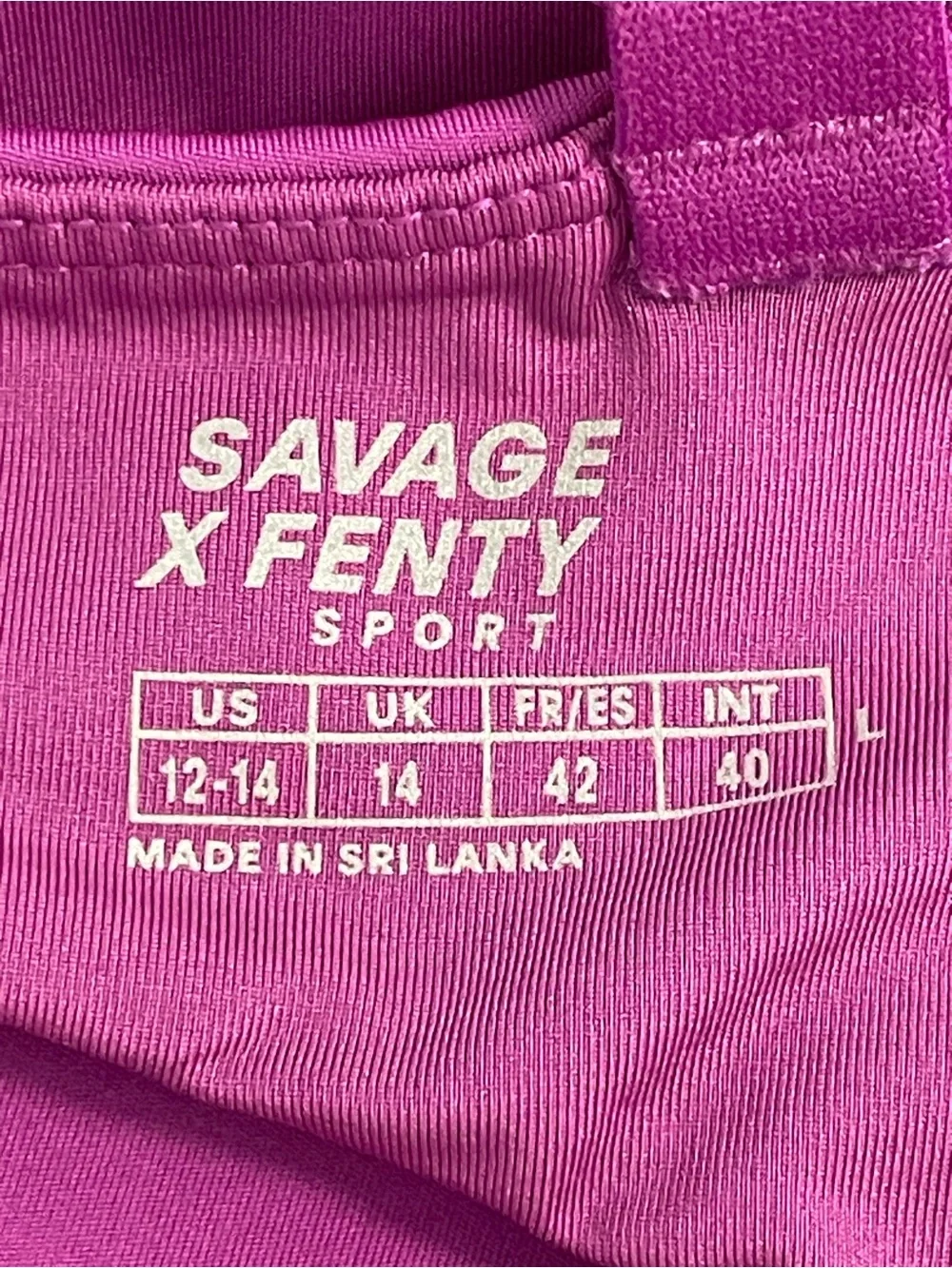 Savage X Fenty Curve Alert Medium-Impact Purple Women’s Sports Bra Size L